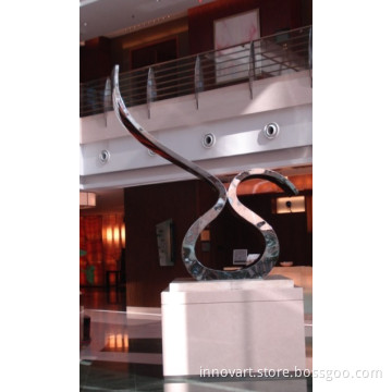 abstract 304 stainless steel sculpture for plaza